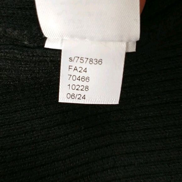 Loft Versa Sweater Maxi Dress PXL Petite Black Rib Knit V Neck A Line Button New - Picture 11 of 11